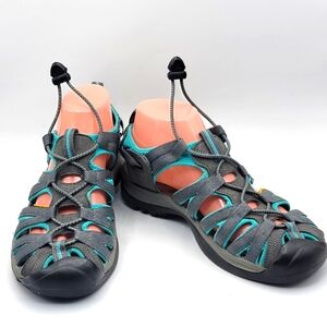 KEEN Women's Whisper Gray and Teal Outdoor Sandals SIZE 8.5.‎ #1407